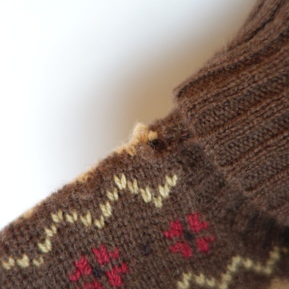 Vintage Polo Ralph Lauren Fair Isle Lambswool Turtleneck Sweater, Sz Extra-Large - Picture 6 of 6